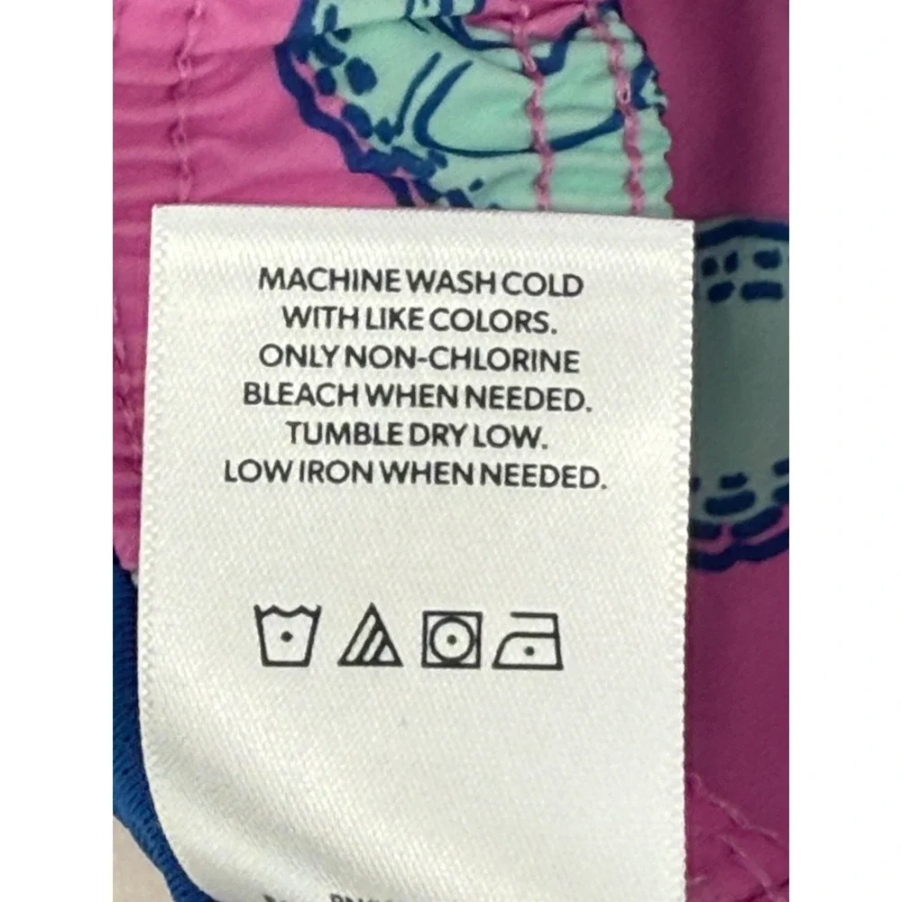 Member's Mark Mens Resort Swim Trunks Pink Alligator Print Sz L‎